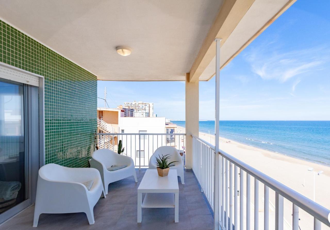 Apartamento Primera Linea De Playa Bellreguard Bagian luar foto